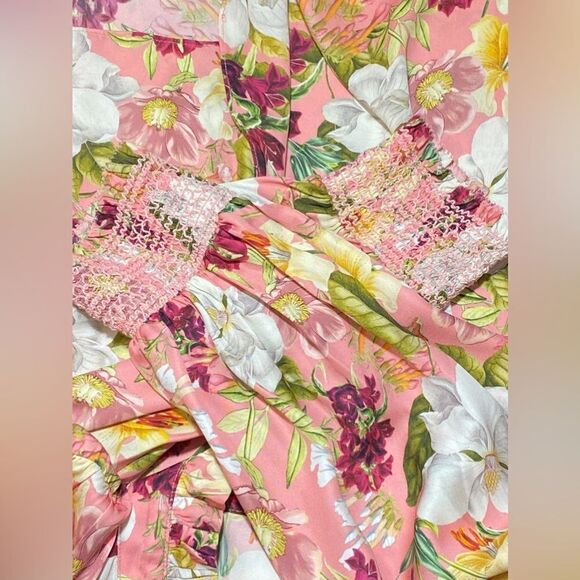 ALICE + OLIVIA Faux Pearl Floral Blouse size M - Picture 13 of 15